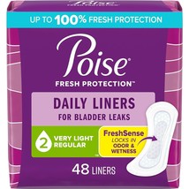 Poise Liners Incontinence Panty Liners 2 Drop Very Light Absorbency Regu... - $9.89