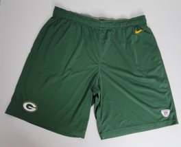 Nike Green Bay Packers NFL Shorts Mens Size XL Green Drawstring Training Active - £23.59 GBP