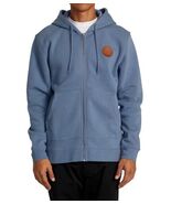 RVCA Men&#39;s Regular Fit Wordmark Full Zip Hoodie Flint Stone Blue-Medium - €34,34 EUR