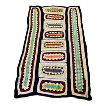 Handmade Crochet MCM Boho Sofa Couch Throw Baby Blanket Cottage Granny Core 69” - £52.30 GBP