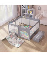 SUPFOO Baby Playpen with Mat, Playpen for Babies and Toddlers 47&quot;x47&quot;x27&quot; - £62.27 GBP