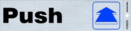 PUSH Door Symbol SIGN Sticker Aluminum 2&quot;x8&quot; Entry Entrance Exit HILLMAN... - $452.47 MXN