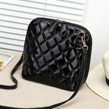 REPRCLA Hot New Plaid Women Bags High Quality  Bag Patent Leather Women Messenge - £102.18 GBP