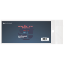 Guardhouse Shield Sleeve for Large Currency, 7.6 x 3.3, Clear, 100 pack - $183.91 MXN