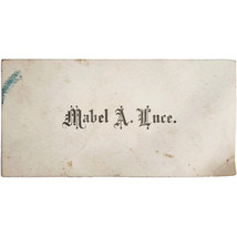 C1890s Calling Business Card Victorian Mabel A Luce New England Ephemera... - $19.99
