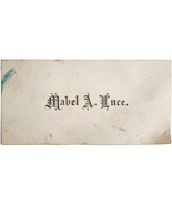 C1890s Calling Business Card Victorian Mabel A Luce New England Ephemera... - $19.99