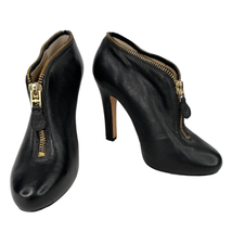 Diane von Furstenberg Black Camilla Zipper Booties 8.5M 5&quot; Heels - £51.83 GBP