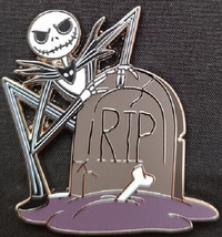 Disney Nightmare Before Christmas Jack Skellington RIP Tombstone pin - £9.31 GBP