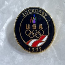 JC Penney 1992 Barcelona Spain USA Olympics Logo Olympic Games Lapel Hat Pin - £4.68 GBP