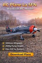 RC Plane La 5FN,1400mm Wingspan,DXF Files for WarBirds Model Builders,Pl... - $18.88