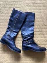 Frye Melissa Harness Black Leather Inside Zip Riding Boots Sz 10B 76927 - £77.52 GBP