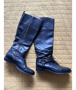 Frye Melissa Harness Black Leather Inside Zip Riding Boots Sz 10B 76927 - £76.19 GBP