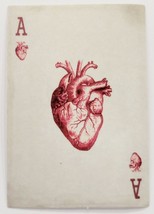 Ace Card With Human Heart Cool Thin Paper Sticker Decal Square Embellishment Fun - £2.33 GBP