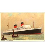 Postcard Cunard RMS Mauretania Ship - printed in England Vintage vtg - £12.51 GBP