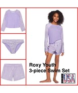 Roxy Youth 3-Piece, Swim Set, XL 18/20, Purple, Swimwear Girls, Brand New - $428.93 MXN