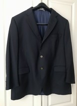Hickey Freeman Nordstrom Super 140&#39;s Men Blazer Jacket Coat 2-Butt Black... - £88.40 GBP