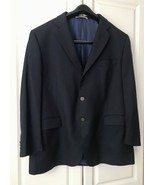 Hickey Freeman Nordstrom Super 140&#39;s Men Blazer Jacket Coat 2-Butt Black... - $110.00