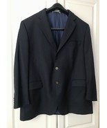 Hickey Freeman Nordstrom Super 140&#39;s Men Blazer Jacket Coat 2-Butt Black... - £86.91 GBP