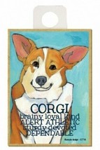 Corgi Brainy Loyal Kind Alert Devoted Dog Fridge Kitchen Magnet NEW 2.5x... - £4.61 GBP