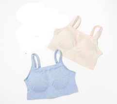 Breezies Seamless Square Neck Bralette Set of 2 in   Large - £155.06 GBP