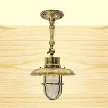 Vintage Nautical Style Hanging Bulkhead Brass Light - £123.98 GBP