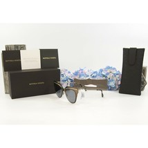 Bottega Veneta Burnished Thin Frame Cat Eye Metal Logo Sunglasses NWT Case - £137.77 GBP