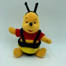 Mattel Disney Winnie the Pooh 7&quot; Bean Bag Plush Bumble Bee Costume Vintage 1998 - £7.75 GBP