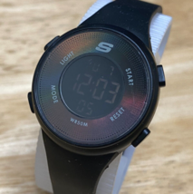 Skechers Digital Quartz Watch Women Black Reverse LCD Alarm Chrono New Battery - £17.27 GBP
