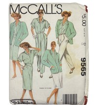 McCalls 9565 Vintage Sewing Pattern Size D 8-22 Uncut - $7.68