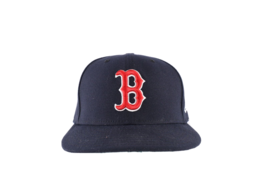 New Era MLB Boston Red Sox Baseball Classic Logo Fitted Hat Cap Blue 7 3/4 - £23.49 GBP
