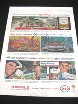 Vintage Esso Uniflo Extended Life Motor Oil Color Advertisement - Esso C... - £10.38 GBP