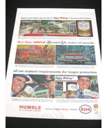 Vintage Esso Uniflo Extended Life Motor Oil Color Advertisement - Esso C... - $17.81 CAD