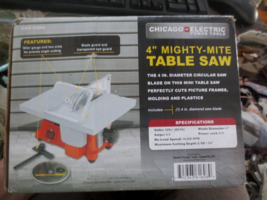 Chicago Electric 4&quot; Mighty-Mite Table Saw 14,000 RPM 1/2&quot; Arbor #61608 U... - $93.49