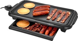 Electric Griddle Smokeless Indoor Grill with Warming Tray Nonstick Surface NEW - £35.79 GBP