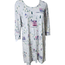 Soma Small Christmas Ski Holiday Embraceable 3/4 Sleeve Sleepshirt - $23.00