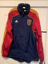 Rare Adidas Real Salt Lake Rain Jacket Jersey Soccer 2XL Xxl Zip Front New - £61.08 GBP