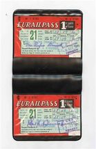 2 First Class 21 Day Eurailpass Cards in Plastic Holder 1970 - $21.78