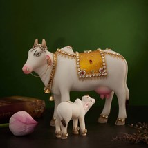 Cow with Calf in Marble Dust Idol/Statue for Home Decorative Showpiece - £145.81 GBP
