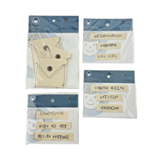 Li&#39;l Davis Scrapbook Card Embellishments Canvas Pockets and Phrases Lot - £18.21 GBP