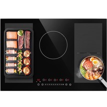 ,Electric Cooktop 5 Burners 9000W 220V, Electric Stove Top Countertop And Built- - £541.31 GBP