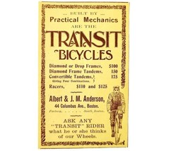 Anderson Transit Bicycles 1897 Advertisement Victorian Boston Bikes ADBN... - $372.61 MXN