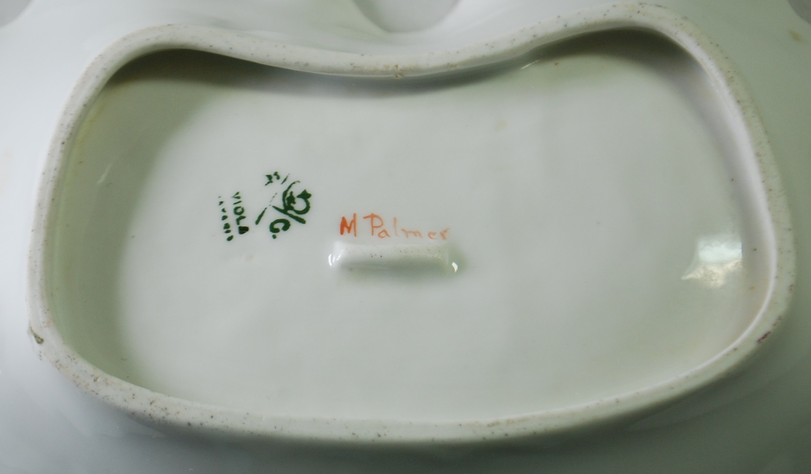 Rosenthal - Continental RC Viola Ruffled Candy Dish Hand Painted Signed M Palmer Item image 4