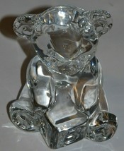Waterford Crystal Teddy Bear ABC Block Figurine Paperweight  - $28.04