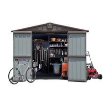 Metal Storage Shed 8.2&#39; x 6.2&#39; - Lockable Doors - $423.99