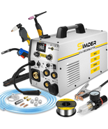 6 in 1 Multiprocess Welder 110V 220V 160A Gas Mig/Flux Core/Spool/Tig/St... - $524.10