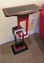 Cherry red Abstract table - Contemporary modern end table, accent table,... - $346.49