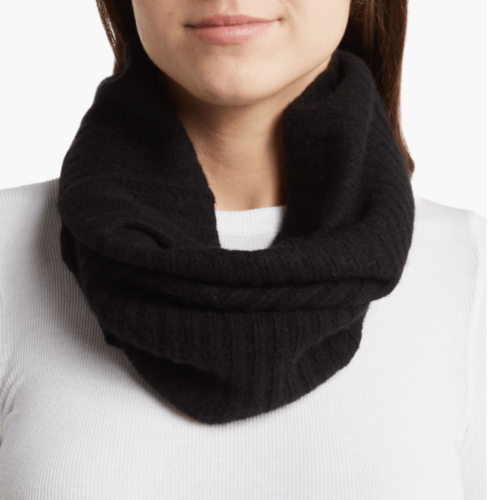 Portolano 100% Cashmere Infinite Neck Warmer Scarf, Luxurious  Black, NWT - $120.62