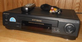 Sony SLV-679HF Hi Fi Stereo VHS VCR Vhs Player w/ Remote Cables and Hdmi... - $176.38