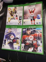 Lot Of 4 Xbox One: Nhl 15+ Nhl 16 +Nhl 17+NHL 18 Xbox One / Complete - £7.43 GBP