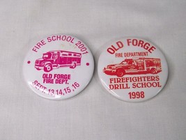 1998 2001 Old Forge Ny Fire School Pinback Fireman Fire Dept Drill School - £5.53 GBP